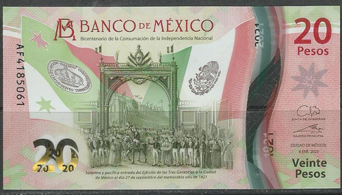 5021 Mexico - 20 Pesos 2021 Polimero