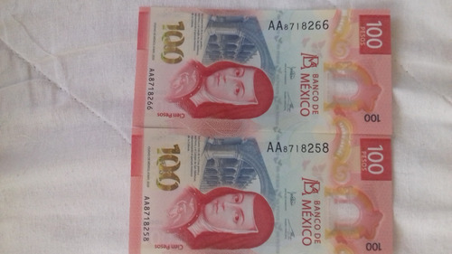 Billetes De 100 Pesos Serie Aa 2020