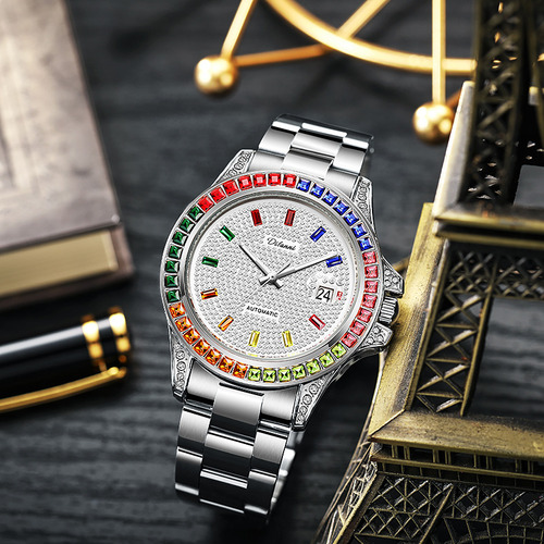 Reloj Automático Hombre 6028 Dorado Carátula Blanca