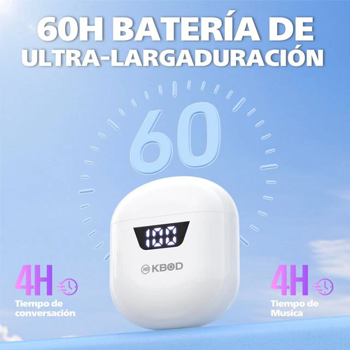 Kbod Audífonos Inalámbricos Tws C15 Dual Con Estuche Bt 5.1 Negro