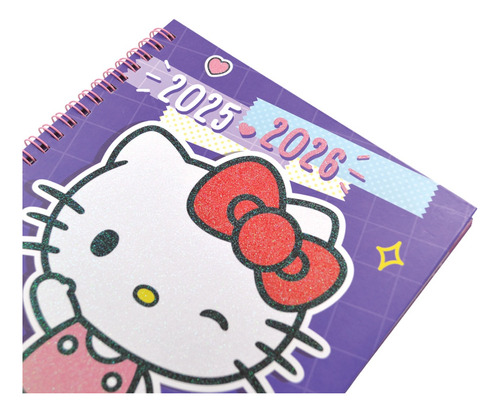 Agenda Hello Kitty Escolar Danpex Con Stickers Lila Kitty Escolar 2025