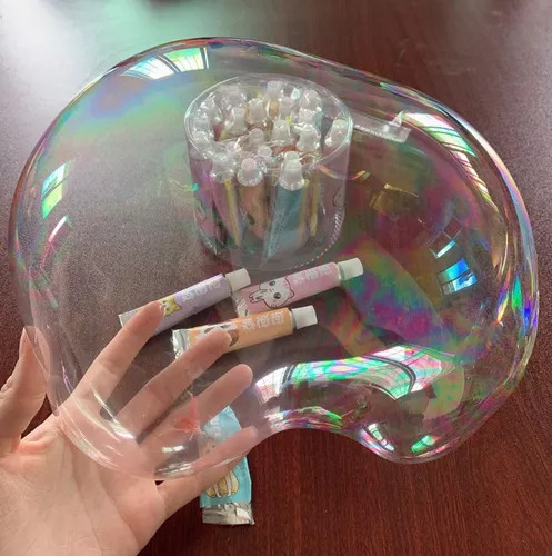 Brinquedo Cola Bolha Mágica Bola Balão Soprar 3 Peças