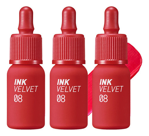 3 Tinta De Labios Ink Velvet 8 Sellout Red  Peripera