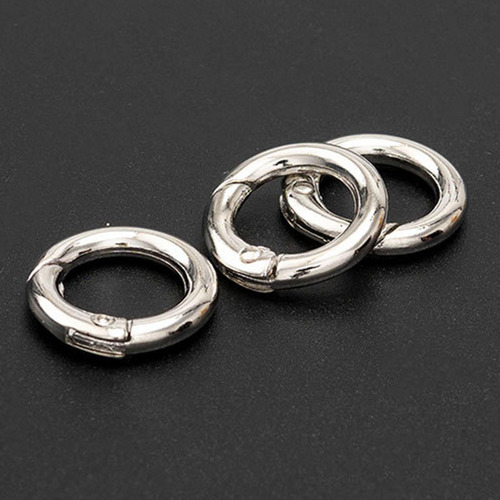 10x Mosquetões Redondos De Mola Para Mochila De Argent 20mm
