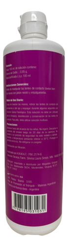 Pack 12 Arlyt Solución Salina Esteril 500 Ml Para Lentes