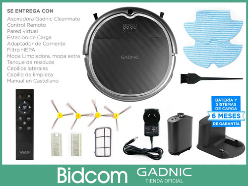 Aspiradora Robot Gadnic Inteligente App Trapeadora Trapea