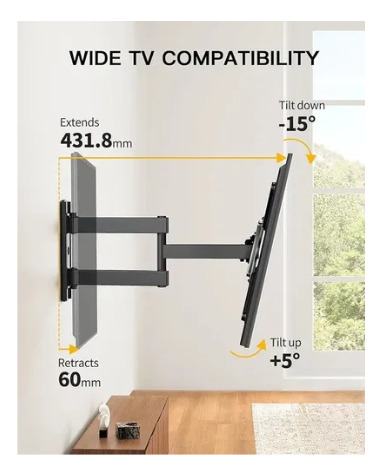 Soporte Para Tv Brazo Giratorio Base Articulada Lcd 14-55