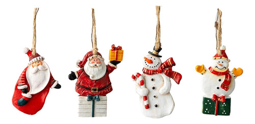 2 Adornos Para Árbol De Navidad, Colgantes Papá Noel