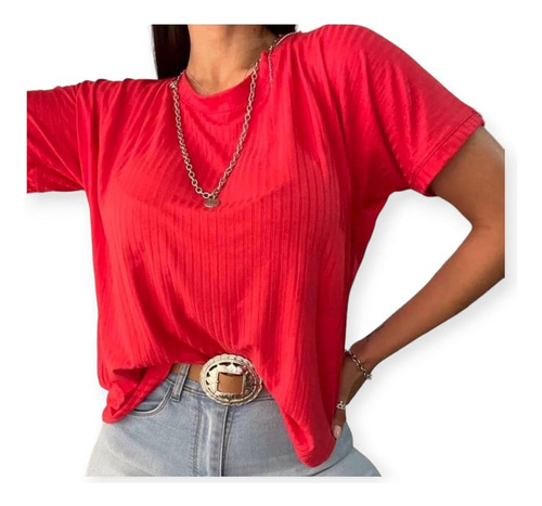 Remera Oversize Cuello Bote O Hombro Descubierto Color Moda