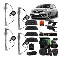 Comprar Kit Automotivo Sandero Vidro Trava Tragial Alarme Positron