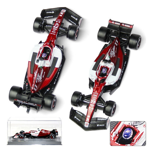 Burago 2022 F1 Alfa Romeo C42 #77 Bottas Fórmula Coche 1:43