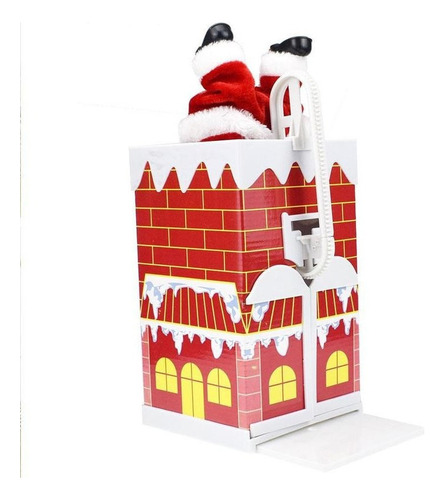 ( Papá Noel Cantante Eléctrico Escalando La Chimenea