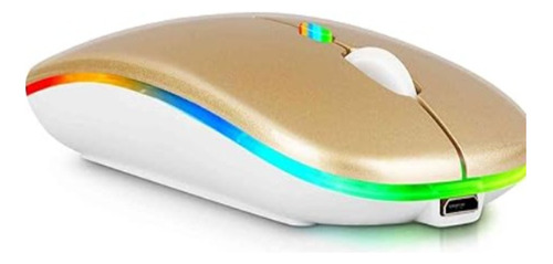 Mouse Gamer Rgb Bluetooth Inalámbrico Recargable Silencioso