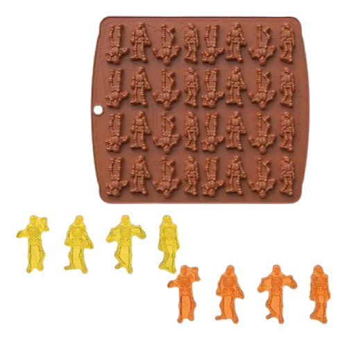Molde De Silicon Chocolate Gomita Calavera Esqueleto Café