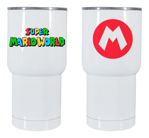 Super Mario World Termo Personalizado Doble Pared 20oz