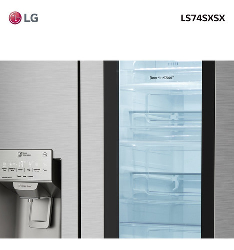 Imagen 8 de 10 de Refrigerador Instaview 689l Ls74sxsx LG - Garantía Oficial