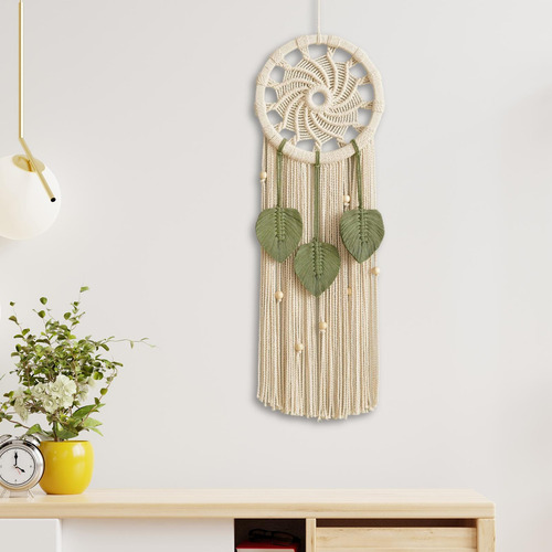 Colgante De Atrapasueños Decorativo, 80cmx25cm Beige