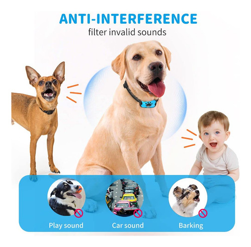 Collar Antiladridos De Perro Hentay Recargable E Impermeable