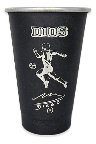 Vaso Fernetometro Grabado Laser Logo Messi  1 L. Aluminio