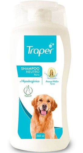 Traper Shampoo Hipoalergénico Neutro Para Perro 260ml. Np