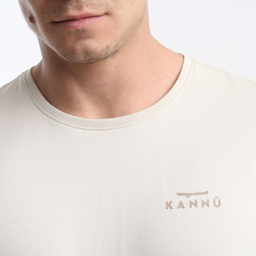 Polera Hombre Mc Mini Logo Beige Claro Kannu