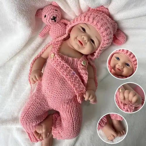 Bebé Reborn Original Silicona Sólida 45cm Fany Doll 2.7kg