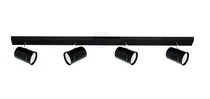Comprar Aplique Riel 4 Techo Direccionables Cilindro Local Led Gu10 Color Negro