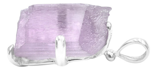Dije Con Puntas De Cristal De Kunzita En Plata