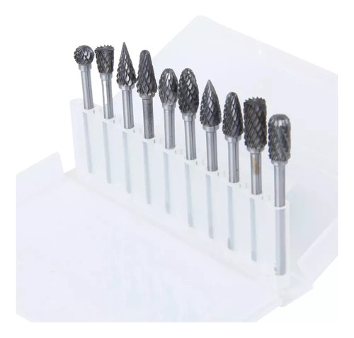 Set Fresas Lima Rotativa 1/8 Metal Duro 20 Piezas