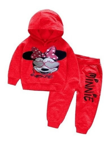 Conjunto Inverno Personagem Disney Minnie Mouse Moletom Gros