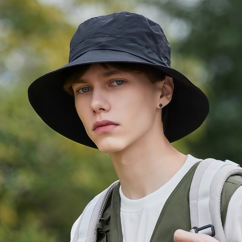 Gorro De Pescador Plegable Y Transpirable Negro Como Se Muestra En La Imagen Como Se Muestra En La Imagen