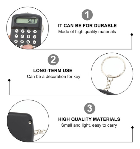 Mini Calculadora Llavero Portátil Lindo Calculadora De 2 Pie