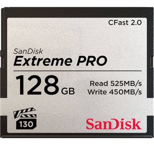 Cfast 128gb Sandisk Extreme Pro 525mb/s 3500x 2.0 C/nf