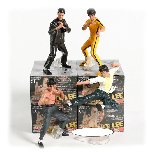 Figuras De Pvc Bruce Lee 4 Pzas. Artes Marciales.lee Jun-fan