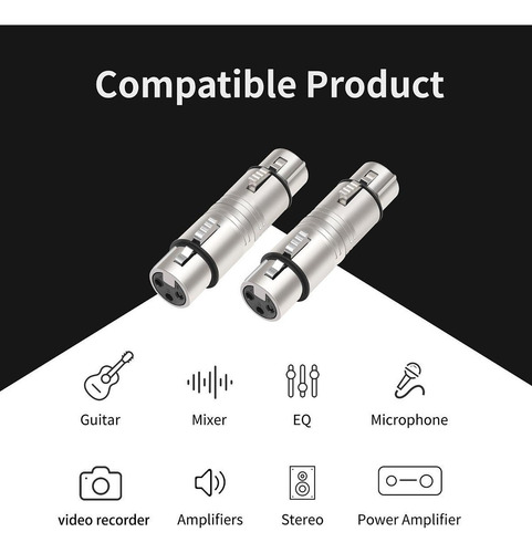 Adaptador Xlr De Línea De Micrófono, Conector Xlr De 3