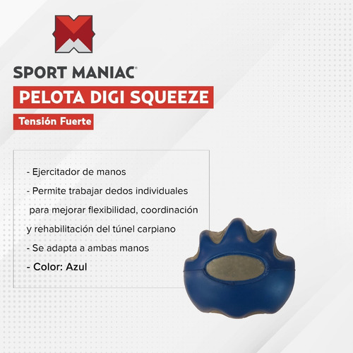 Imagen 2 de 3 de Digi - Squeeze Reabilitación De Manos Sport Maniac