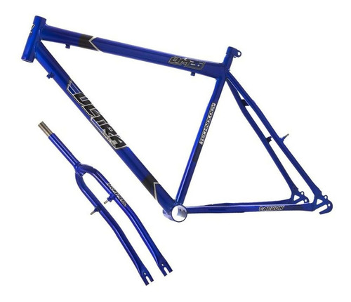Quadro Com Garfo Em Aço Carbono Ultra Bike Aro 26 Masculino Cor Azul