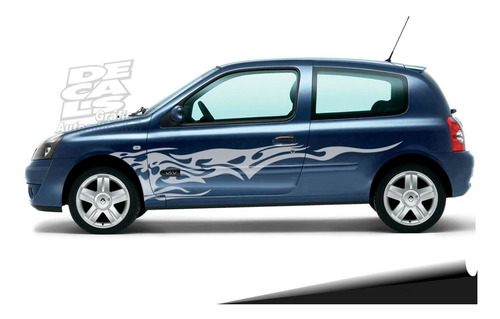 Calco Renault Clio Tattoo Flame X Lado