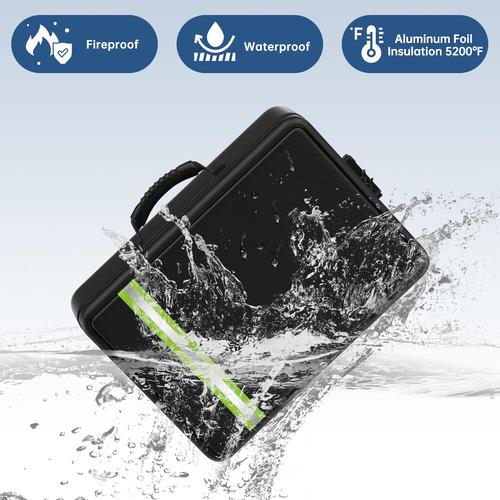 Bolsa De Documentos Ignífuga Tamaño A4 Impermeable Con Crema