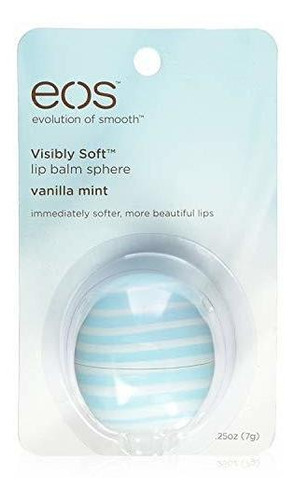 Eos Visiblemente Soft Lip Balm Esfera, Vanilla Mint 0,25 Oz 