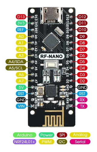 Rf- Nano Para Arduino Atmega328 Con Nrf24l01 Integrado