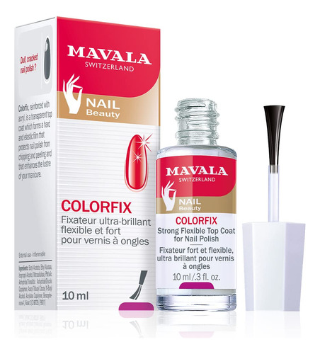 Mavala Colorfix | Capa Superior Flexible Fuerte Para Uñas . Color Claro