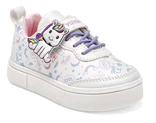 Tenis Unicornio Yuyin 22460 Color Blanco Para Niña Tx8