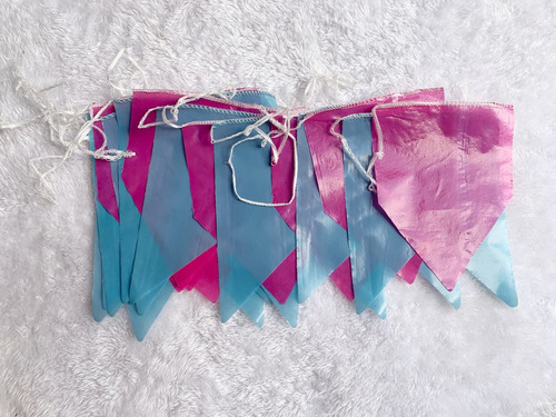 Kit Com 100 Metros Banderinhas Junina Duas Cores Plástica