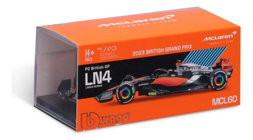 Mclaren F1 Team Mcl60 #4 Norris 1/43 Bburago Race 38088