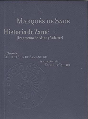 Libro Historia De Zamé De Marqués De Sade Donatien Alphonse