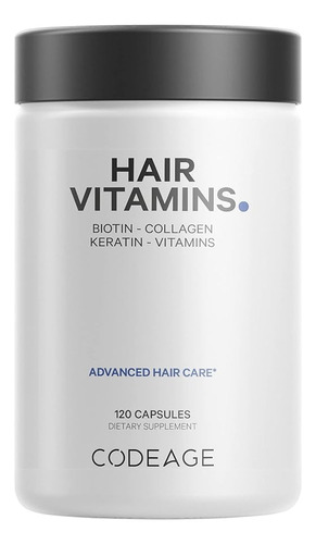 Hair Vitamins X120caps Colageno Biotina Keratina Omega Y+ 