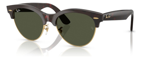 Lentes De Sol Clubmaster Way Verde Ray-ban Rb234199031 Varilla Havana Armazón Havana