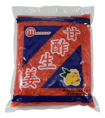 Gengibre Palito Sushi Ginger Em Conserva 1kg - Manmaru