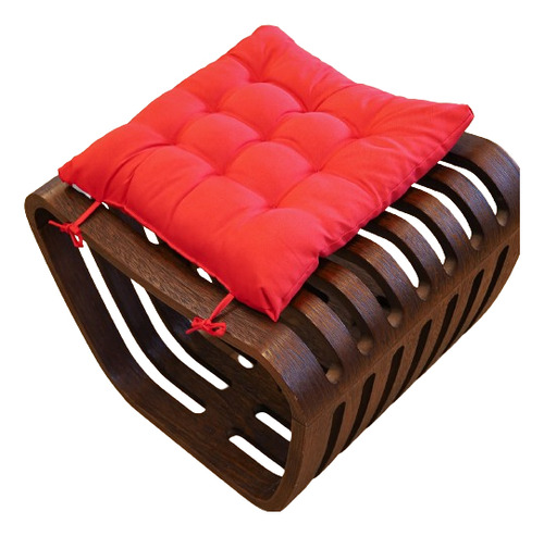 Assento Para Cadeira Futon 40x40 Cm - Vermelho